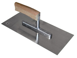 RAAPSPAAN INOX 280X130MM MET HOUTEN GREEP - STANDARD