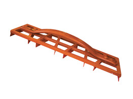 HOEKSCHAAF ALU 8-MESSEN 460X89MM ORANJE