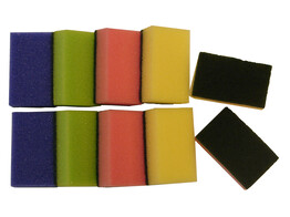 SCHUURSPONS SUPERPROF 90X58X30MM SET VAN 10 ASSORTI KLEUREN