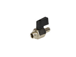 KOGELKRAAN 1/4 UD MET NIPPEL 10MM